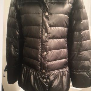 Haven peplum bottom puffer coat